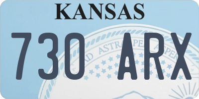 KS license plate 730ARX