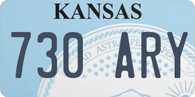 KS license plate 730ARY