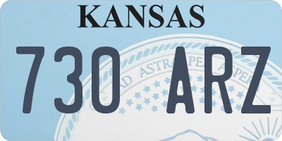KS license plate 730ARZ