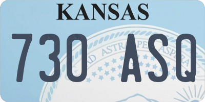 KS license plate 730ASQ