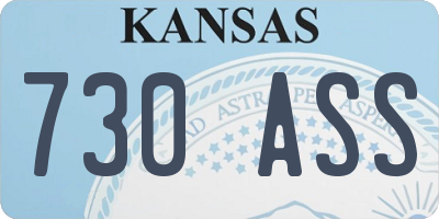 KS license plate 730ASS