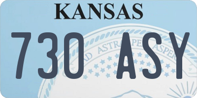 KS license plate 730ASY