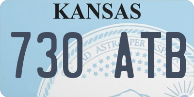 KS license plate 730ATB