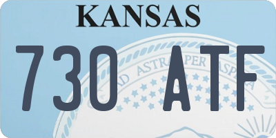 KS license plate 730ATF