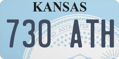 KS license plate 730ATH