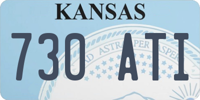 KS license plate 730ATI