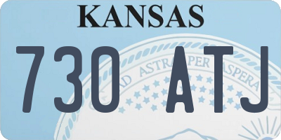KS license plate 730ATJ