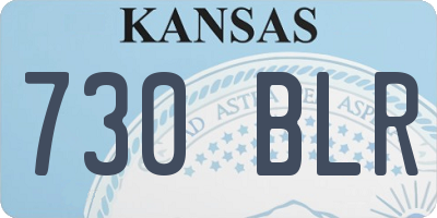 KS license plate 730BLR