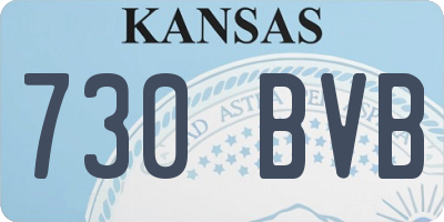 KS license plate 730BVB