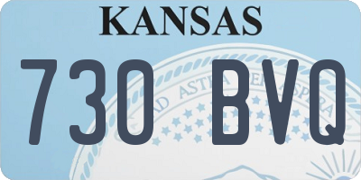 KS license plate 730BVQ