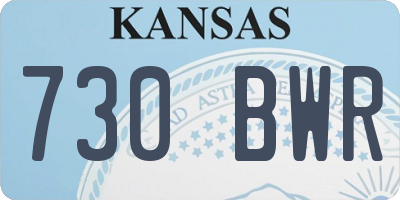 KS license plate 730BWR