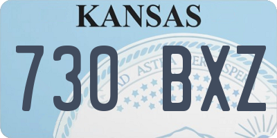 KS license plate 730BXZ