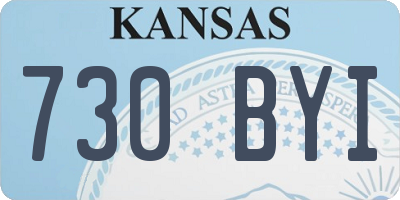 KS license plate 730BYI