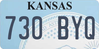 KS license plate 730BYQ