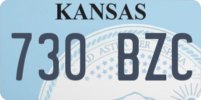 KS license plate 730BZC
