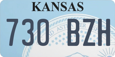 KS license plate 730BZH