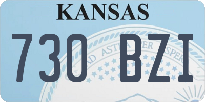 KS license plate 730BZI
