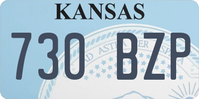 KS license plate 730BZP
