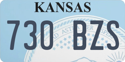 KS license plate 730BZS