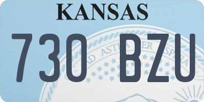 KS license plate 730BZU