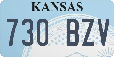KS license plate 730BZV