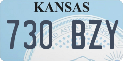 KS license plate 730BZY