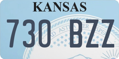 KS license plate 730BZZ