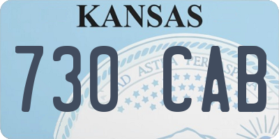 KS license plate 730CAB