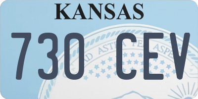 KS license plate 730CEV