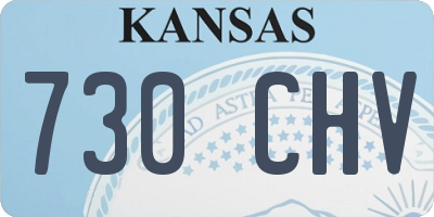 KS license plate 730CHV