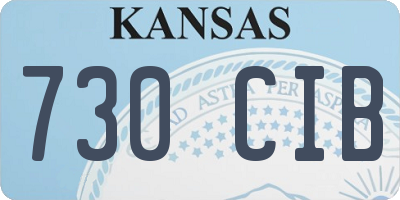 KS license plate 730CIB