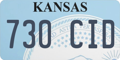 KS license plate 730CID