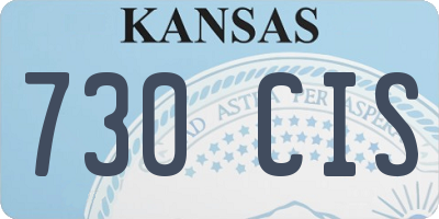 KS license plate 730CIS