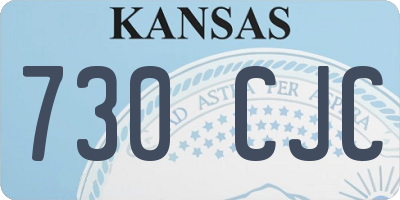 KS license plate 730CJC