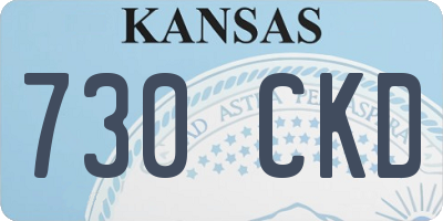 KS license plate 730CKD