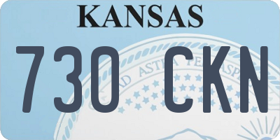 KS license plate 730CKN