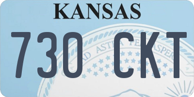 KS license plate 730CKT