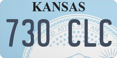 KS license plate 730CLC