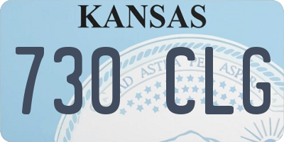 KS license plate 730CLG
