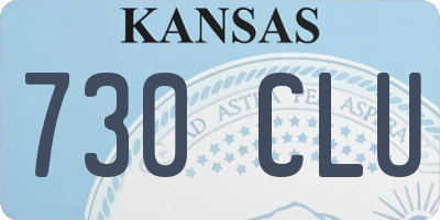 KS license plate 730CLU