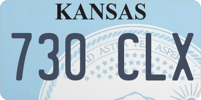 KS license plate 730CLX