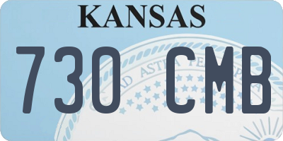KS license plate 730CMB
