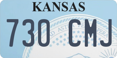 KS license plate 730CMJ
