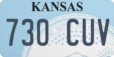 KS license plate 730CUV
