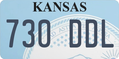 KS license plate 730DDL