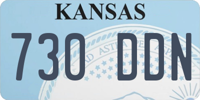 KS license plate 730DDN