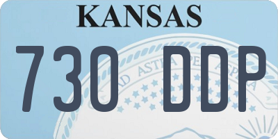 KS license plate 730DDP