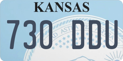KS license plate 730DDU
