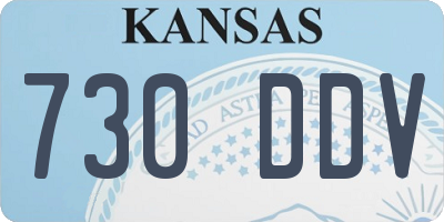 KS license plate 730DDV