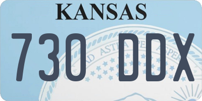 KS license plate 730DDX